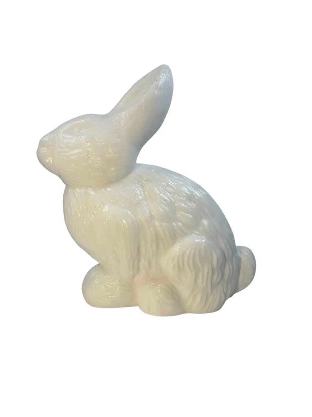 Mosser Milk Glass White Glass Sitting Bunny Rabbit USA New